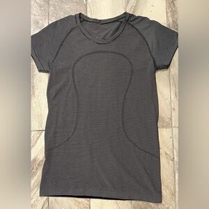 lululemon athletica Black and White Striped Tee